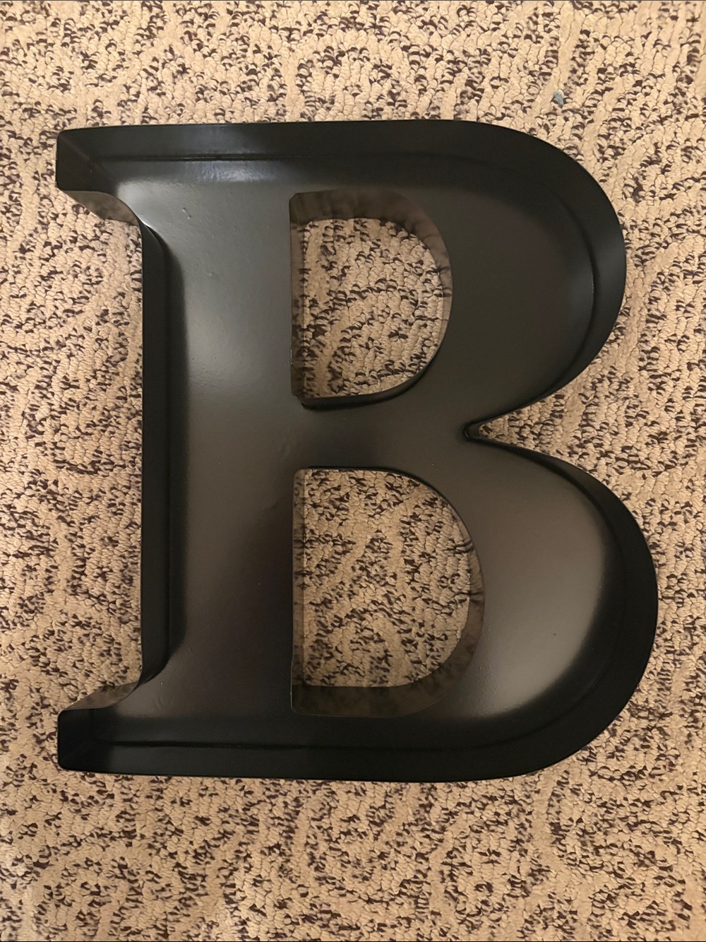 Black Decorative Letter B Wall Accent/cork holder